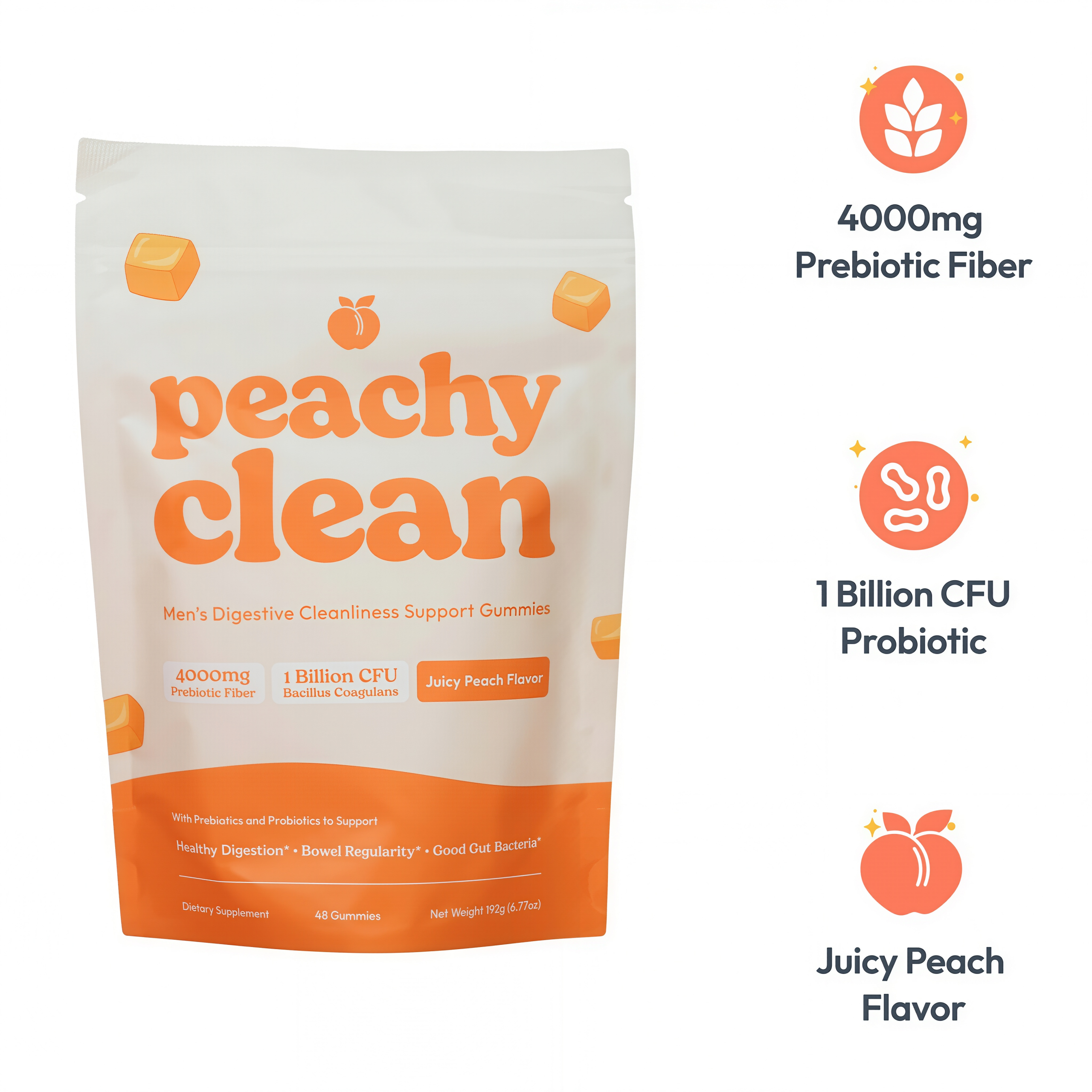 Clean Sugar-Free Pre+Probiotic Fiber Gummie